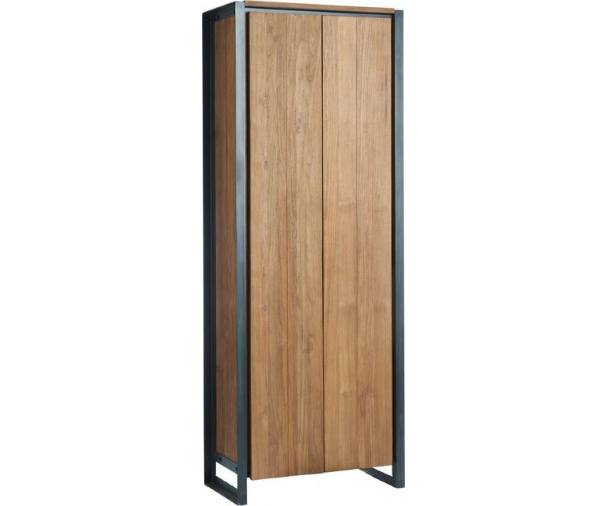 Schrank Im Industriedesign, Kleiderschrank Zwei Türen Metall Und throughout Kleiderschrank 75 Cm Breit