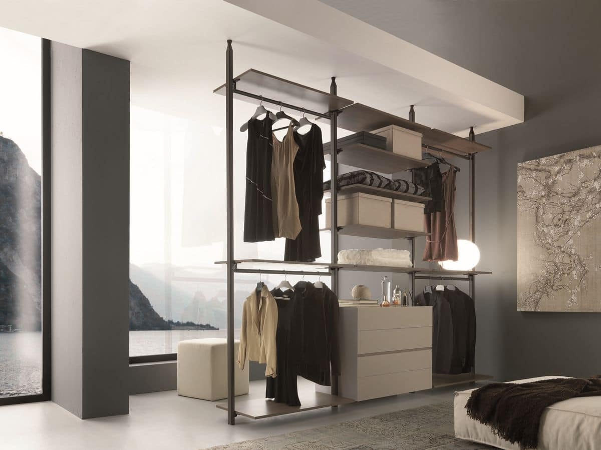 Schrank Ohne Türen Für Schlafzimmer, Wandmontage | Idfdesign pertaining to Kleiderschrank Ohne Türen
