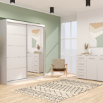 Schwebetürenschrank Und Kommode 2 Er Set Bella 03/Frida 01 – Möbel Online  Shop – Imoebel24.De With Regard To Kleiderschrank Kommode