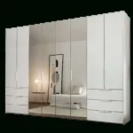 Staud Möbel Swing Kleiderschrank Weißglas Matt Mit Spiegel Und Schüben In Kleiderschrank 8 Türig