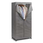 Textil Kleiderschrank Graues Vlies – 16 Fächer Inside Vlies Kleiderschrank