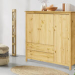 Tobino Kleiderschrank/Wäscheschrank 3Trg, Material Massivholz, Kiefer Regarding Kleiderschrank Kommode