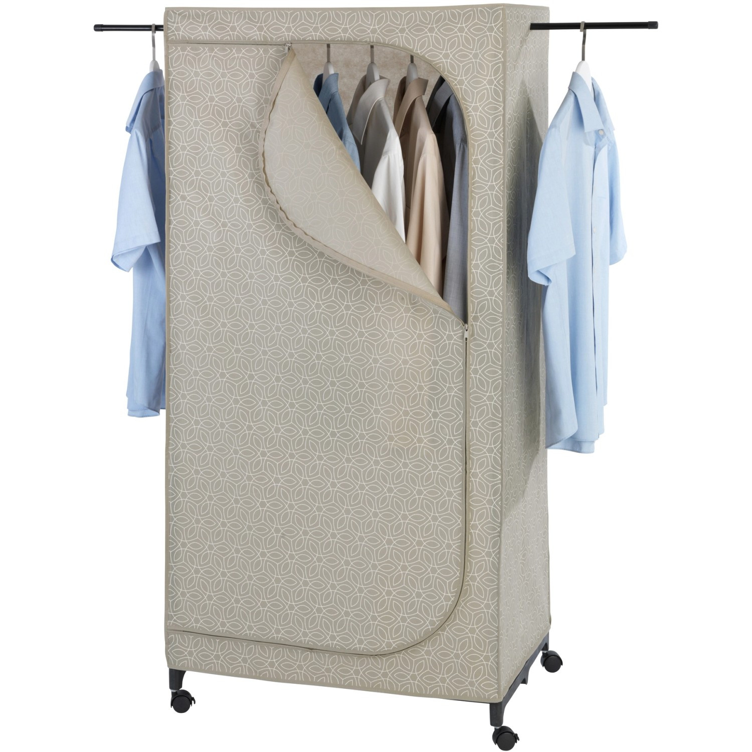 Wenko Kleiderschrank Balance Taupe Mit Rollen Kaufen Bei Obi in Vlies Kleiderschrank
