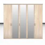 Wiemann Luxor 3&4 Kleiderschrank 5 Türig Mit 3 Spiegeltüren Mittig Pertaining To Kleiderschrank 5 Türig